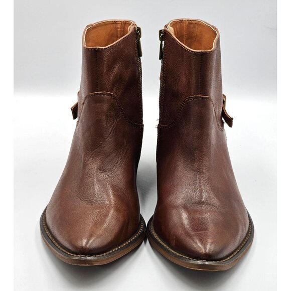 Lucky Brand Women's Brown Leather Caelyn Buckle Accents Ankle Bootie Sz 11 2972 - Picture 9 of 16